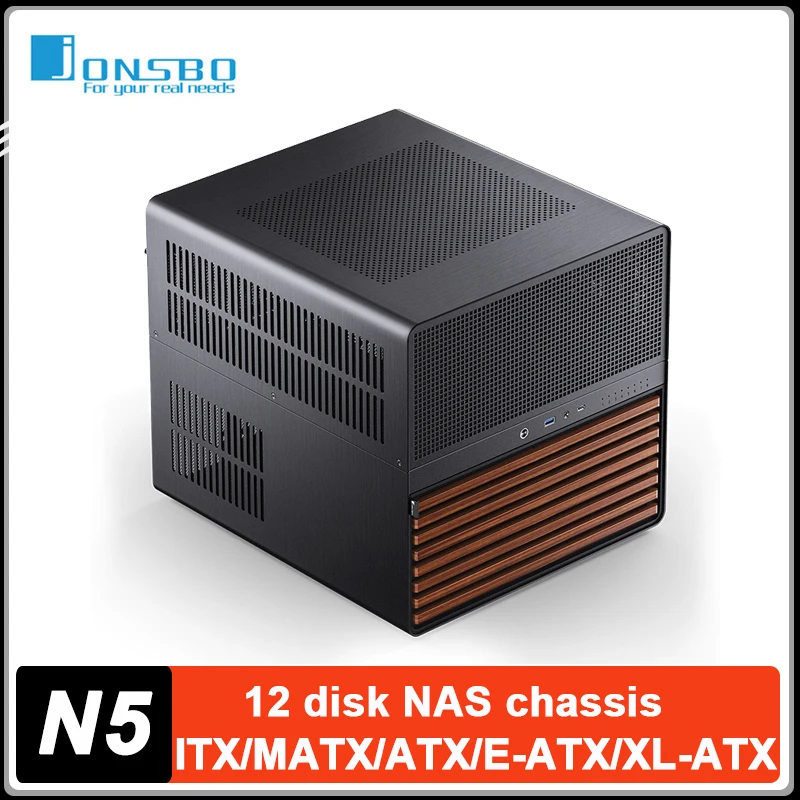 Case Fans - JONSBO N5 Black NAS Case 12