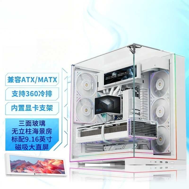 White Panoramic Triple Tempere - Atx Case review and price